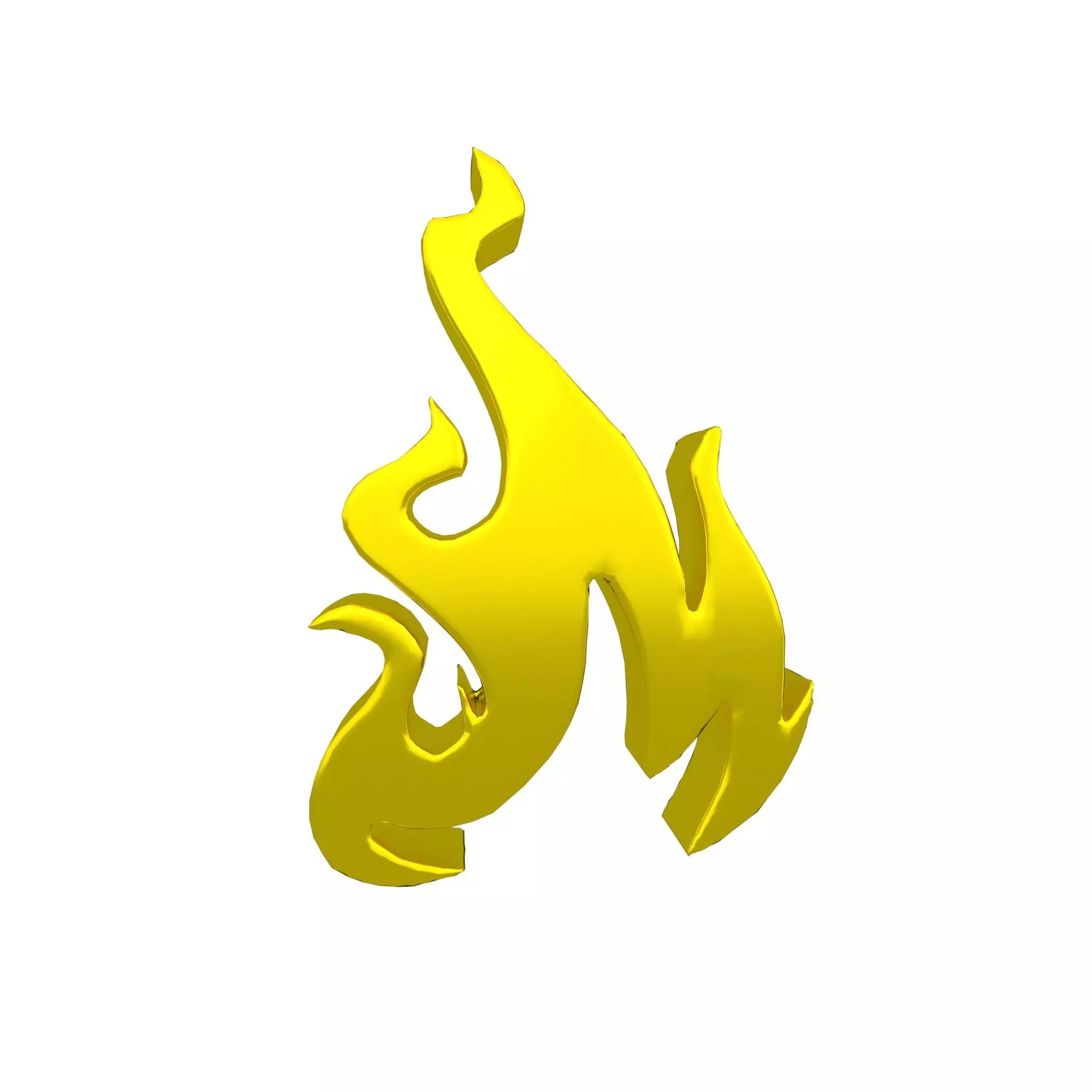 Fire Symbol v5 013 Low-poly 3D model_0