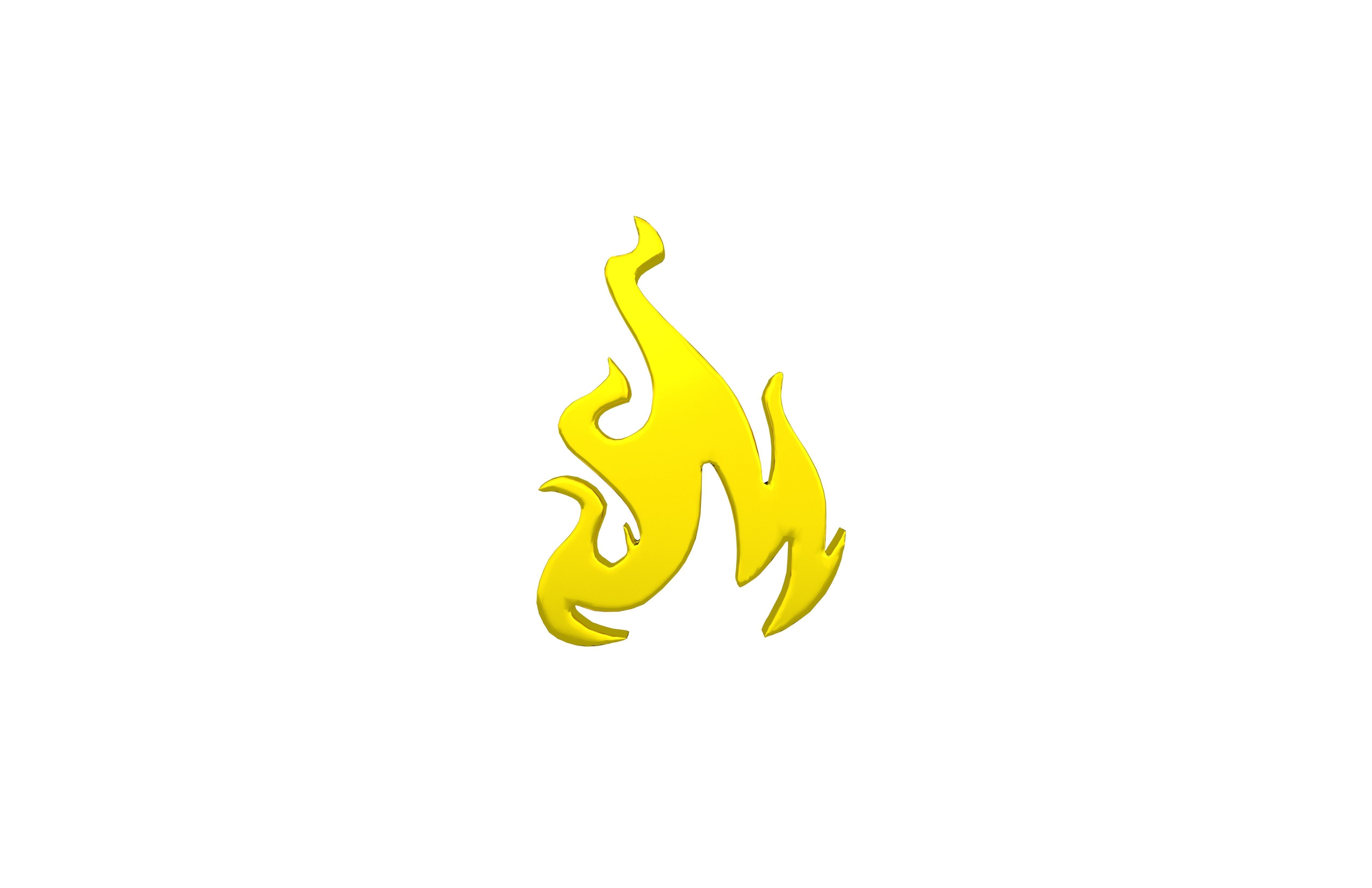 Fire Symbol v5 013 Low-poly 3D model_1