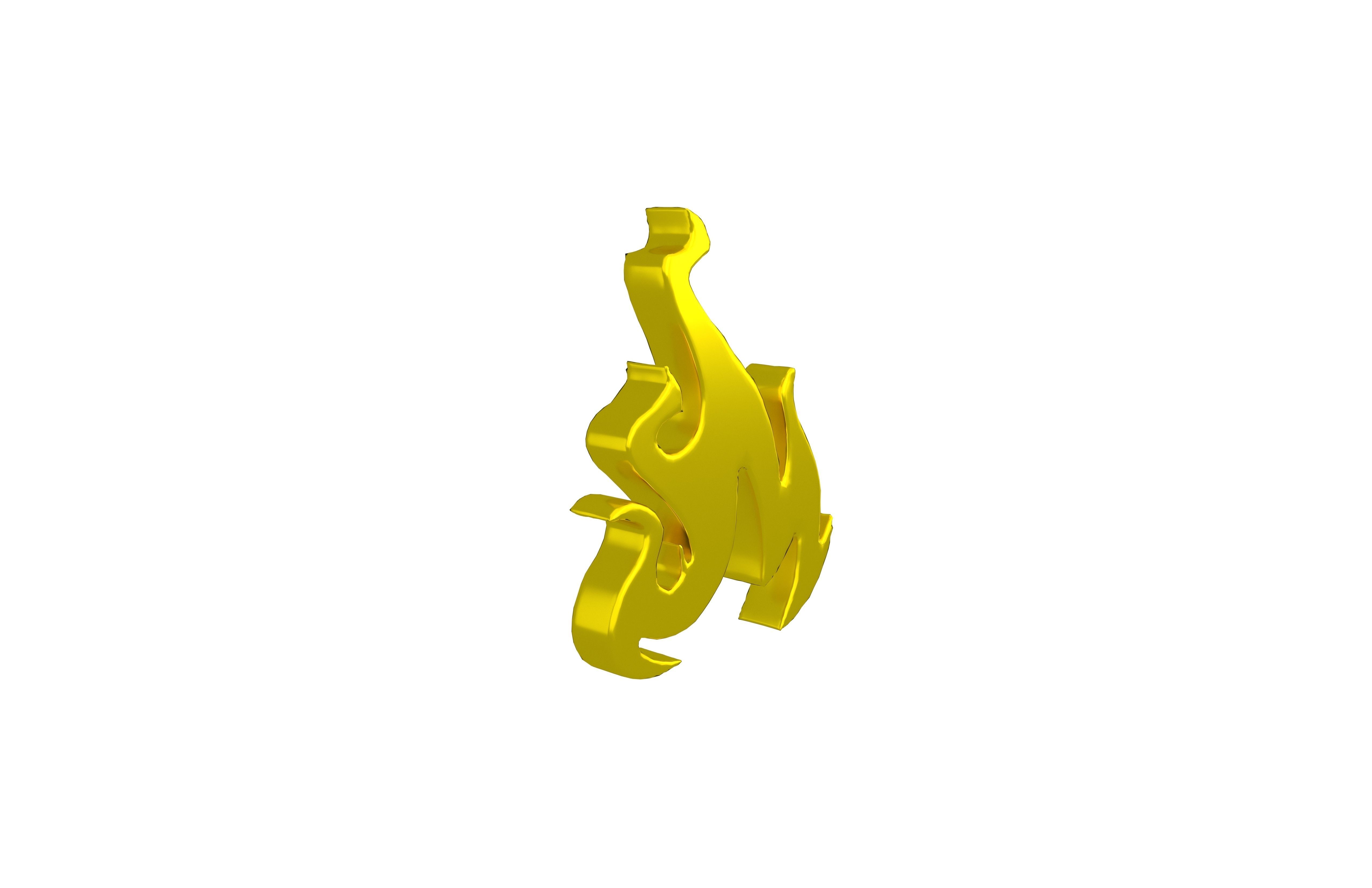 Fire Symbol v5 013 Low-poly 3D model_2