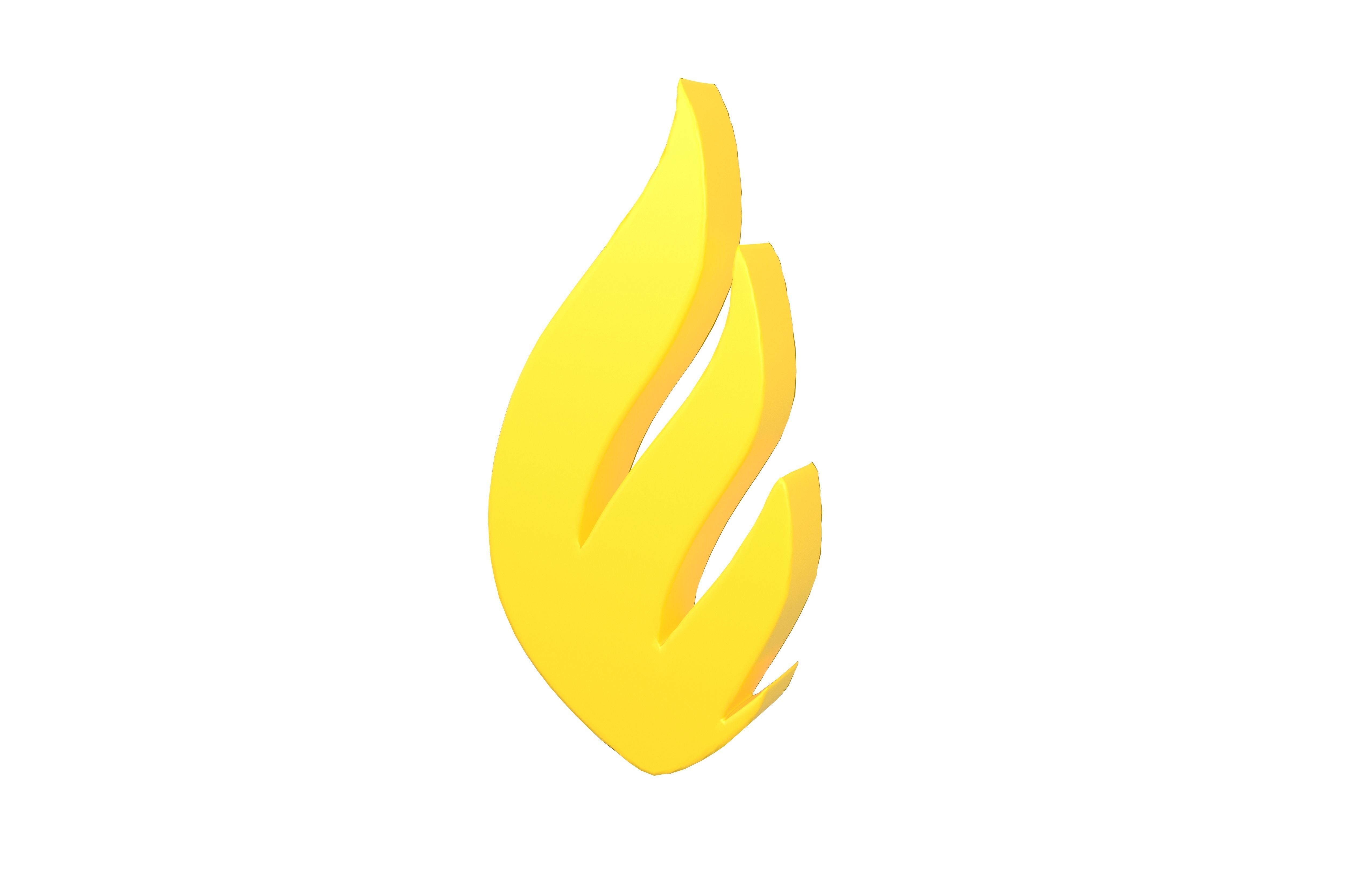 Fire Symbol v6 005 Low-poly 3D model_2