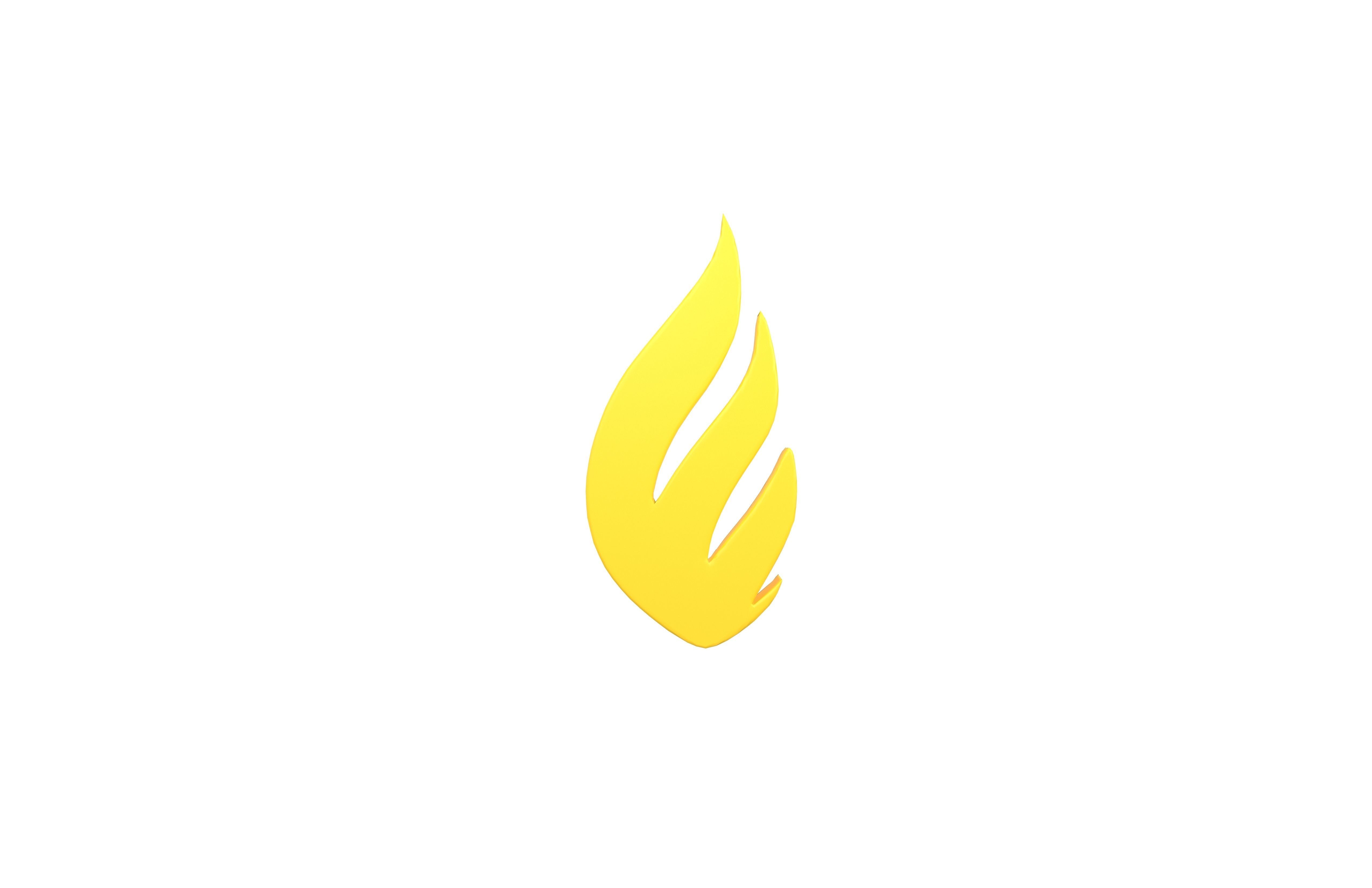 Fire Symbol v6 005 Low-poly 3D model_1
