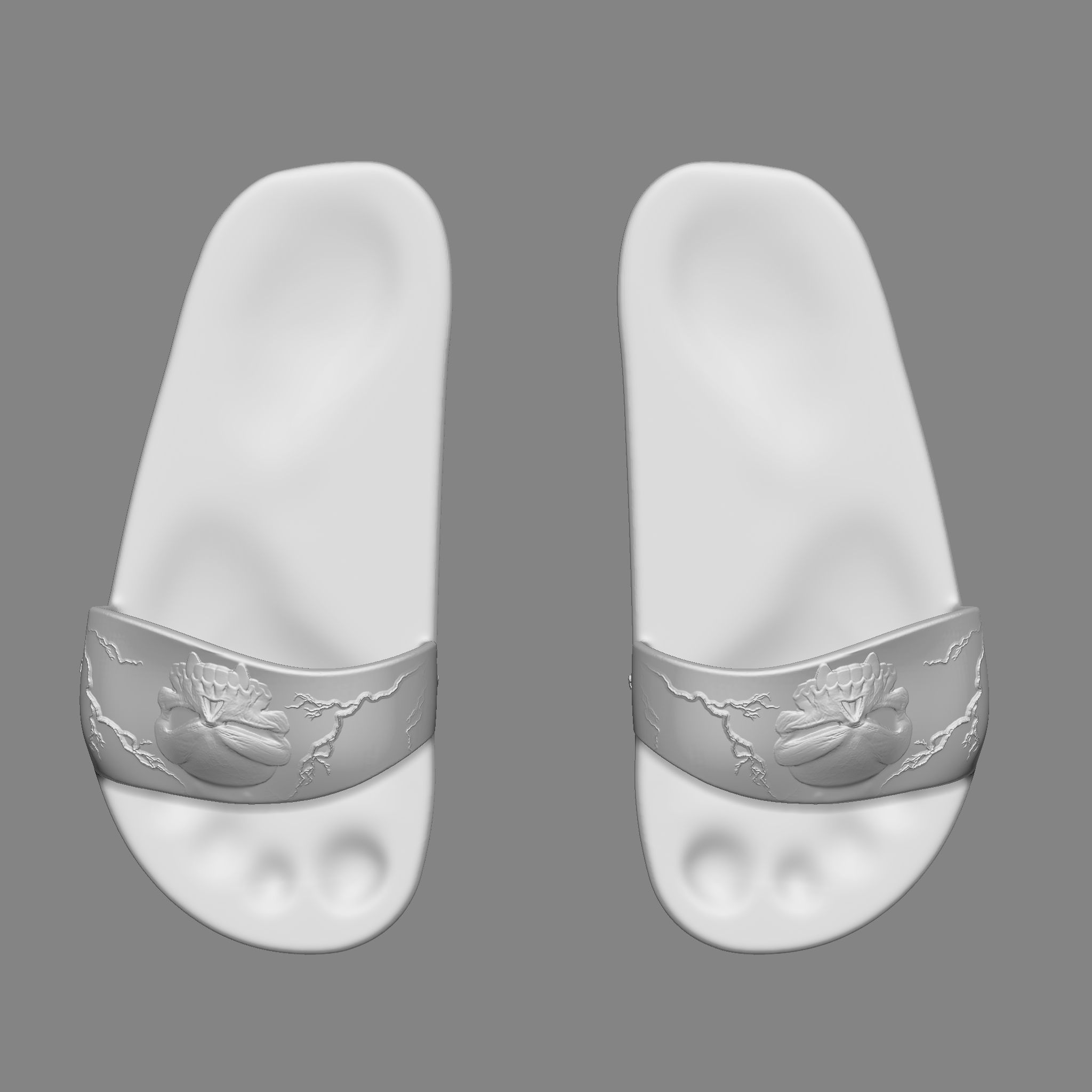 Skull Flip Flops 3D print model_23