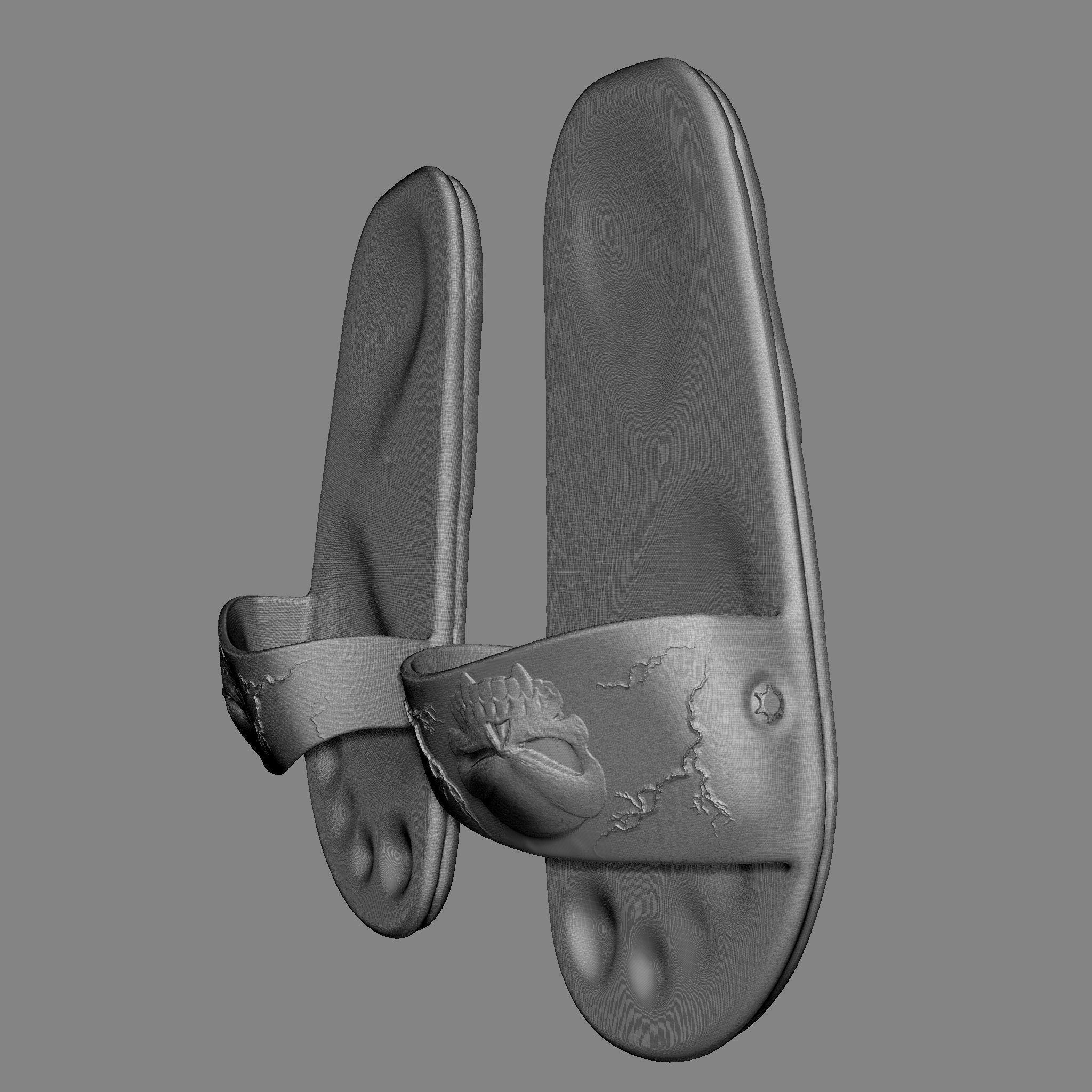 Skull Flip Flops 3D print model_28