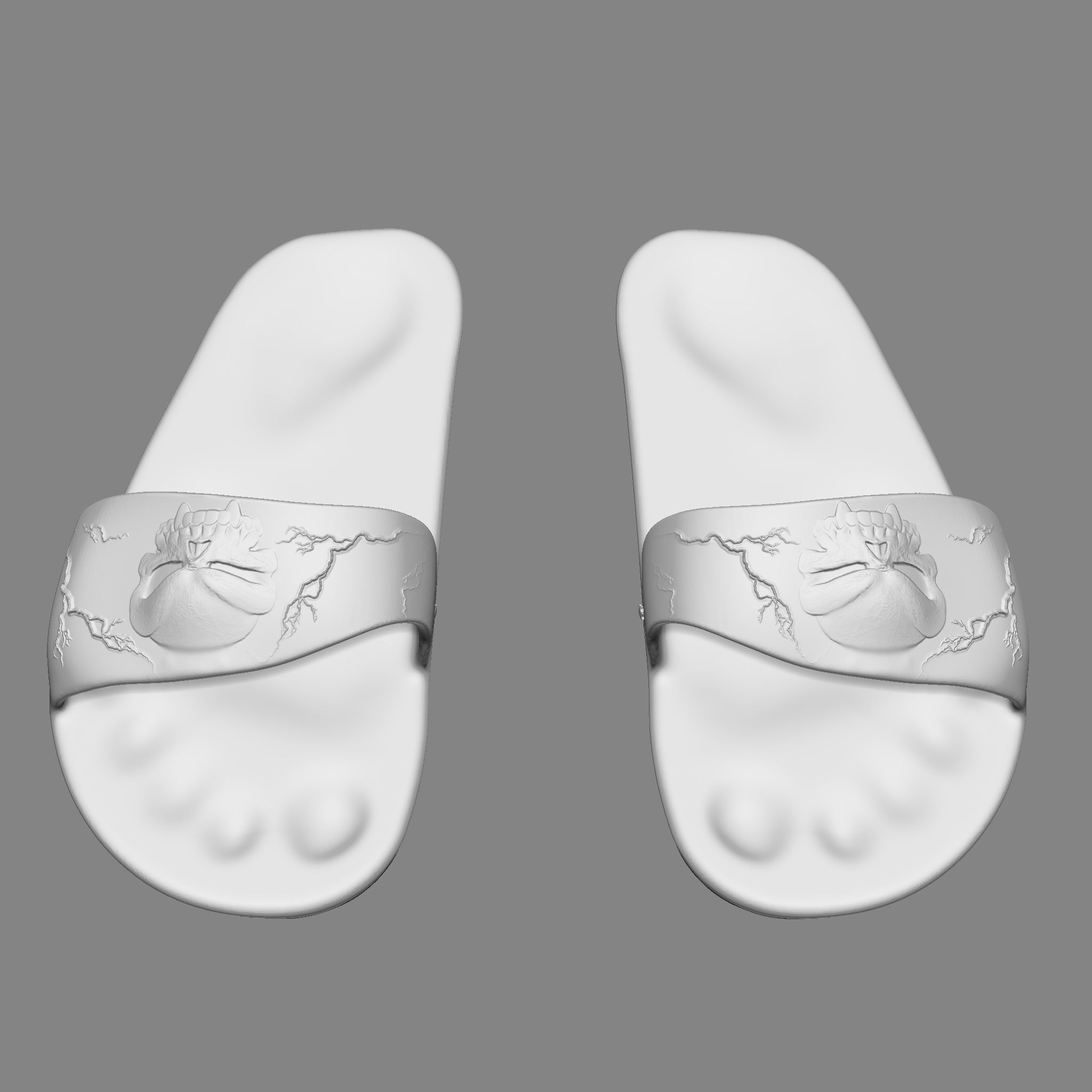 Skull Flip Flops 3D print model_21