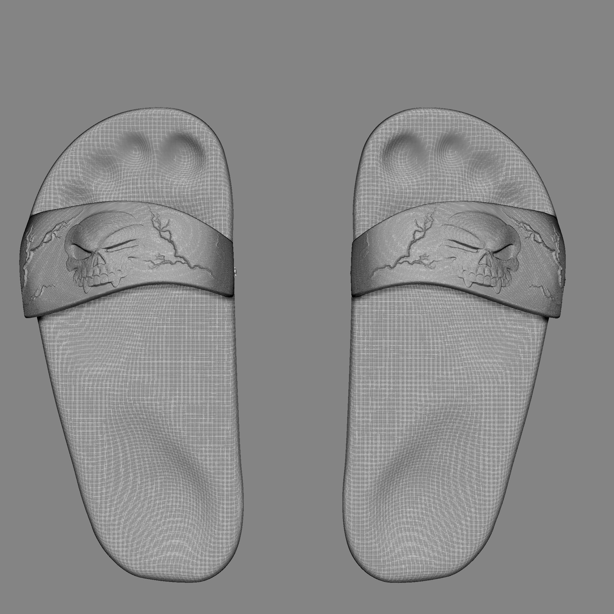 Skull Flip Flops 3D print model_35