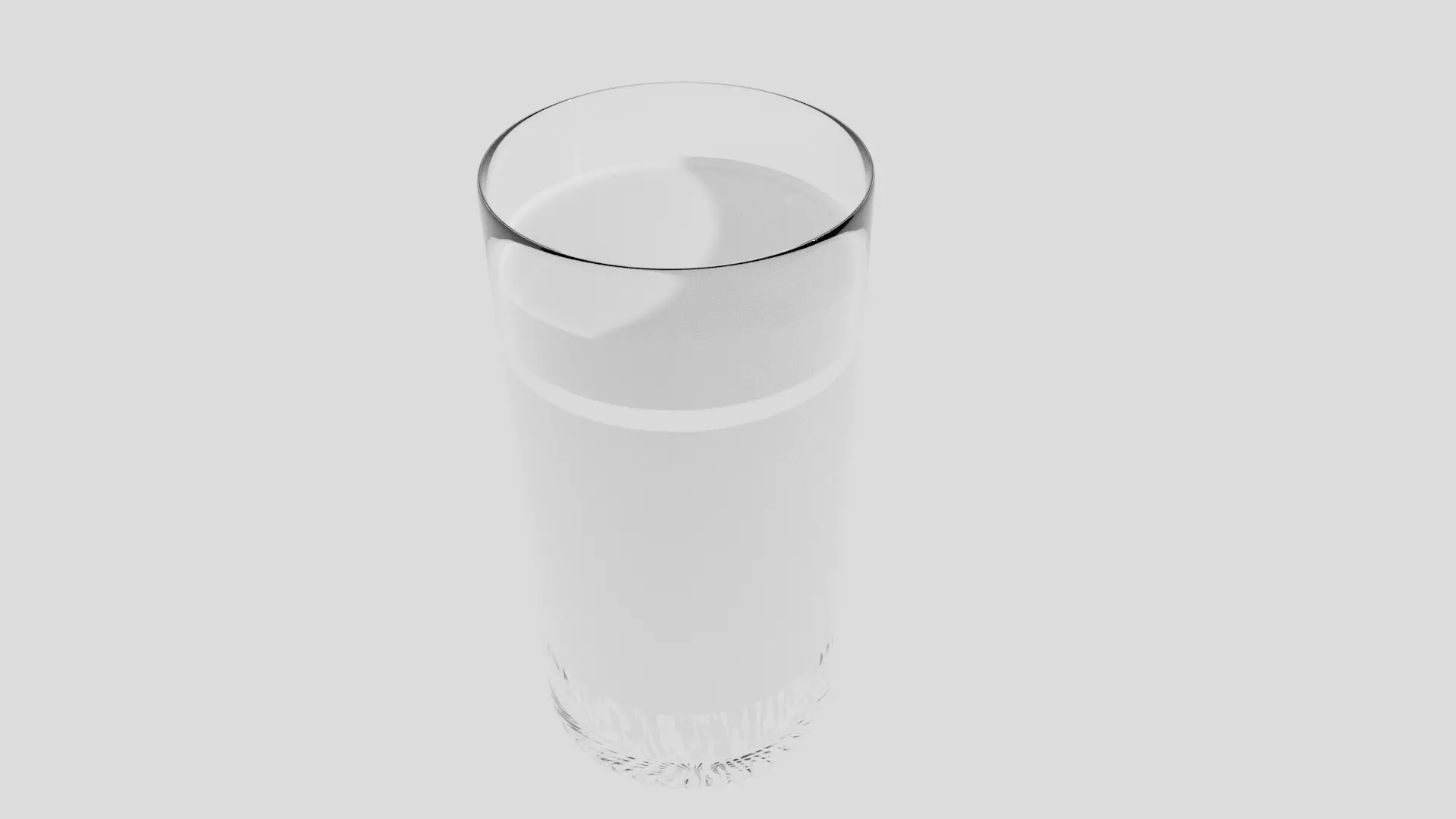 Glass of milk 3D model