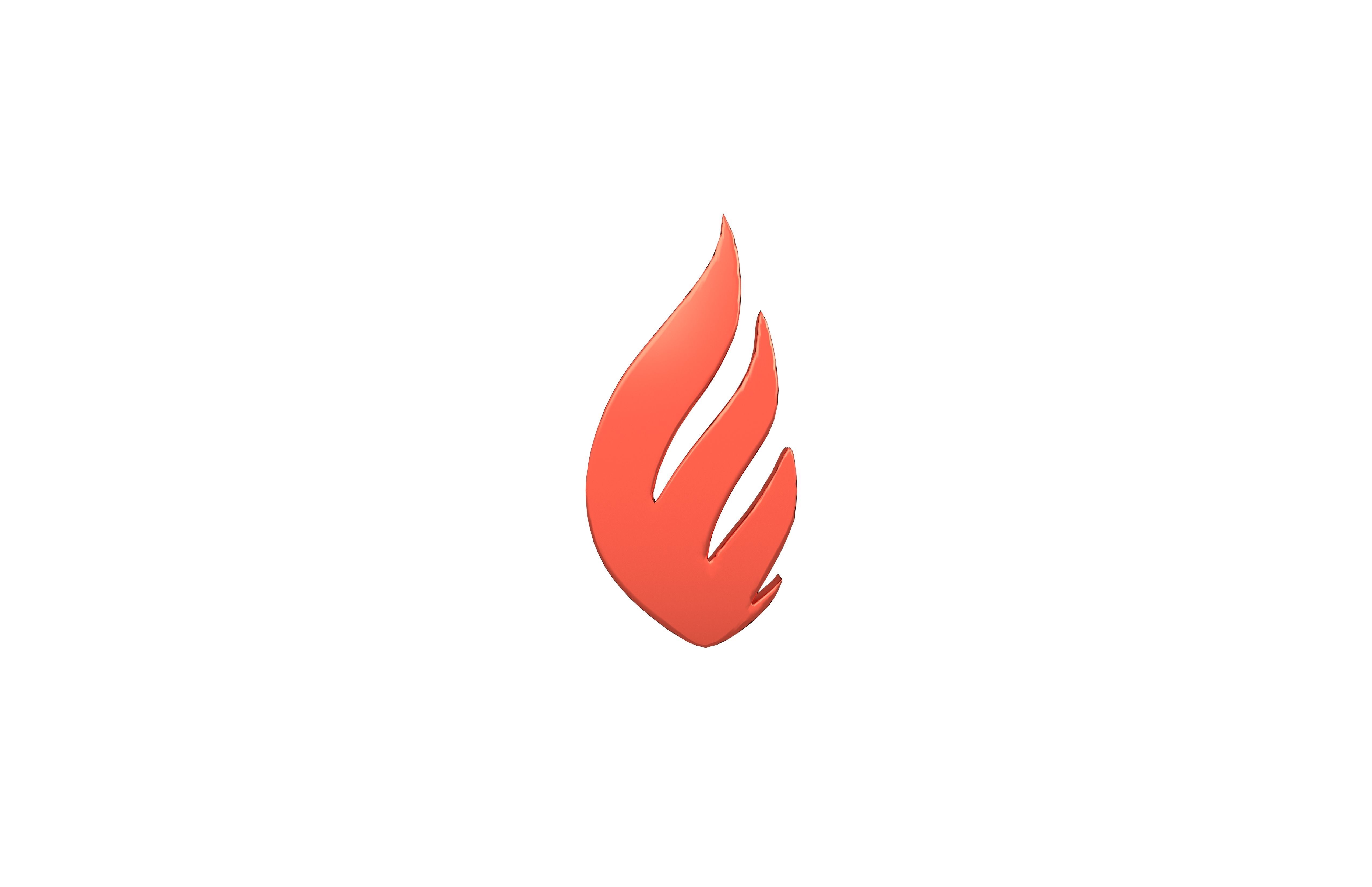 Fire Symbol v6 008 Low-poly 3D model_1