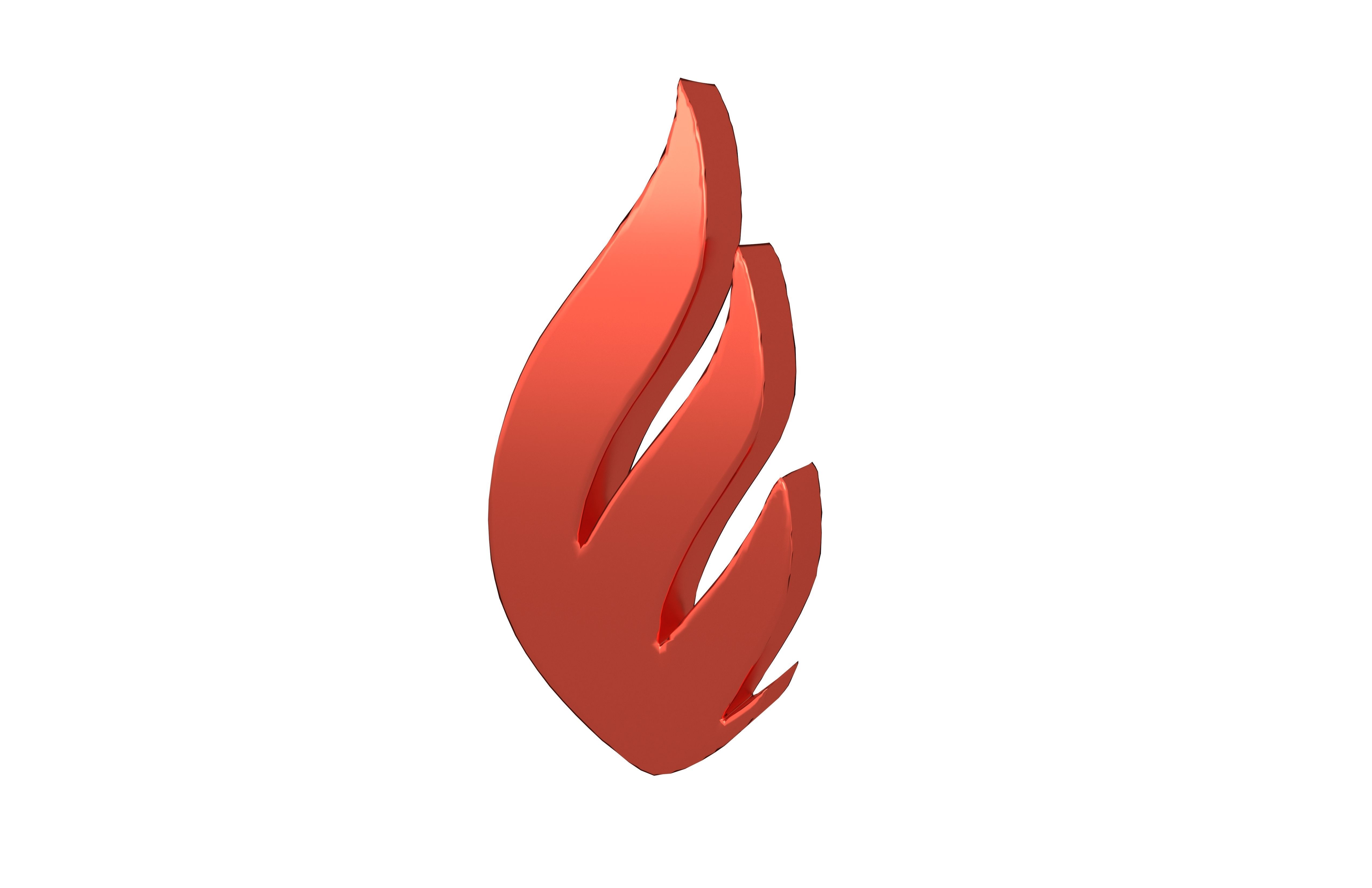 Fire Symbol v6 010 Low-poly 3D model_2