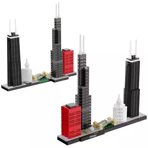 Lego Architecture Skyline - 21033 Chicago 3D model | CGTrader