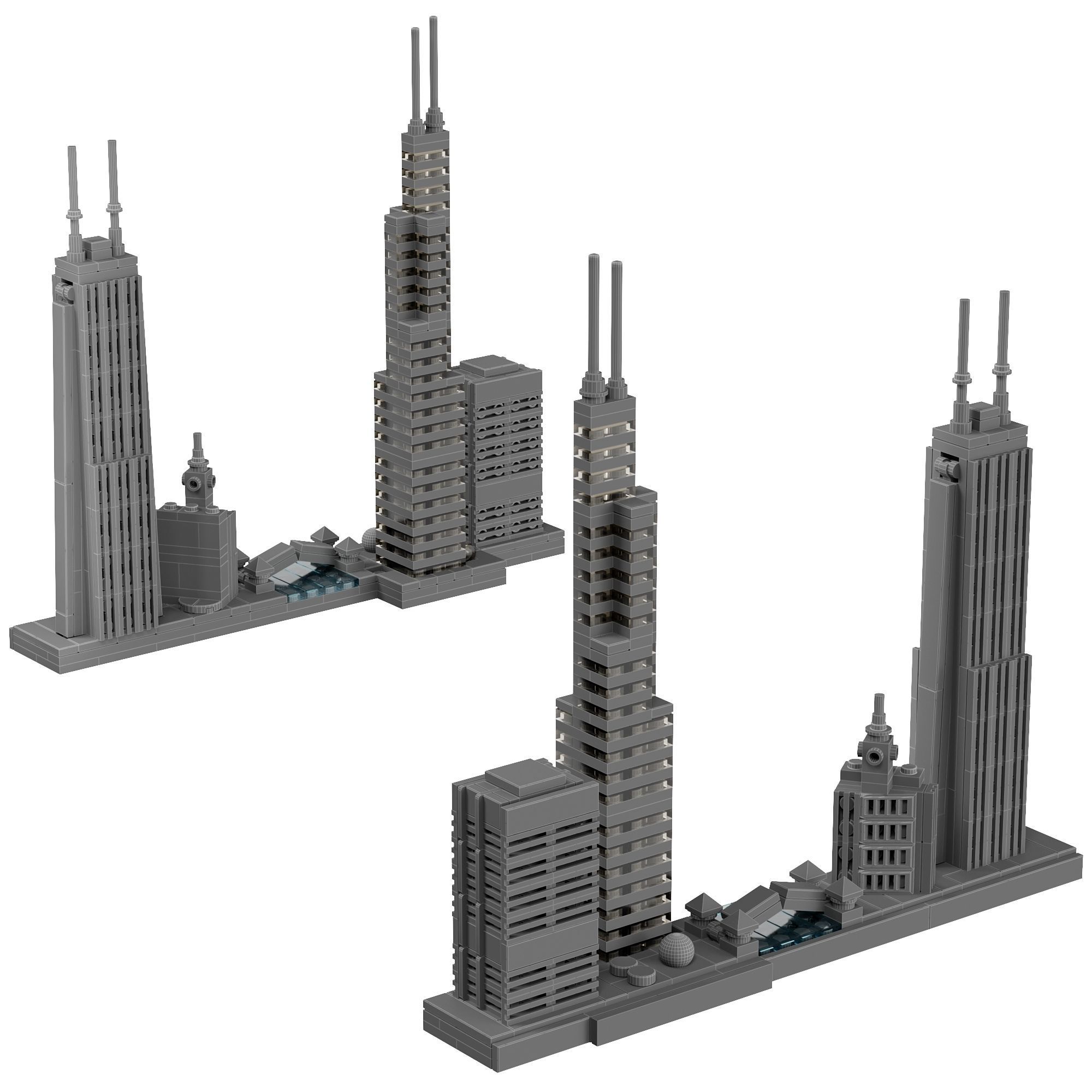 Lego Architecture Skyline - 21033 Chicago 3D model_1