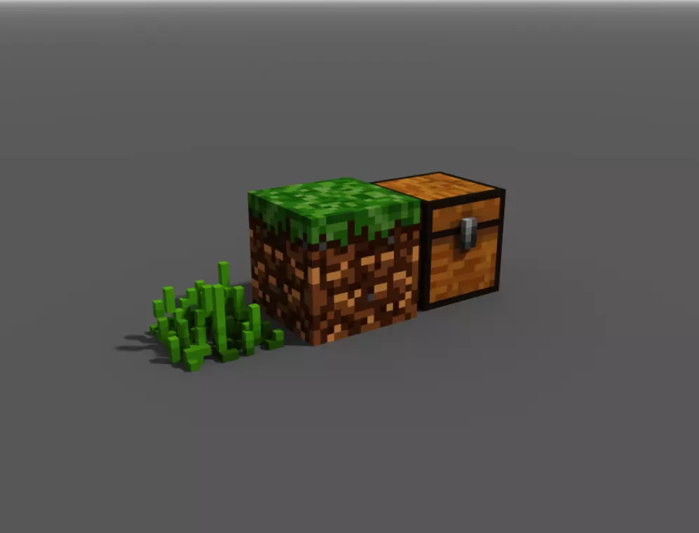 minecraft blocks  3D model_0