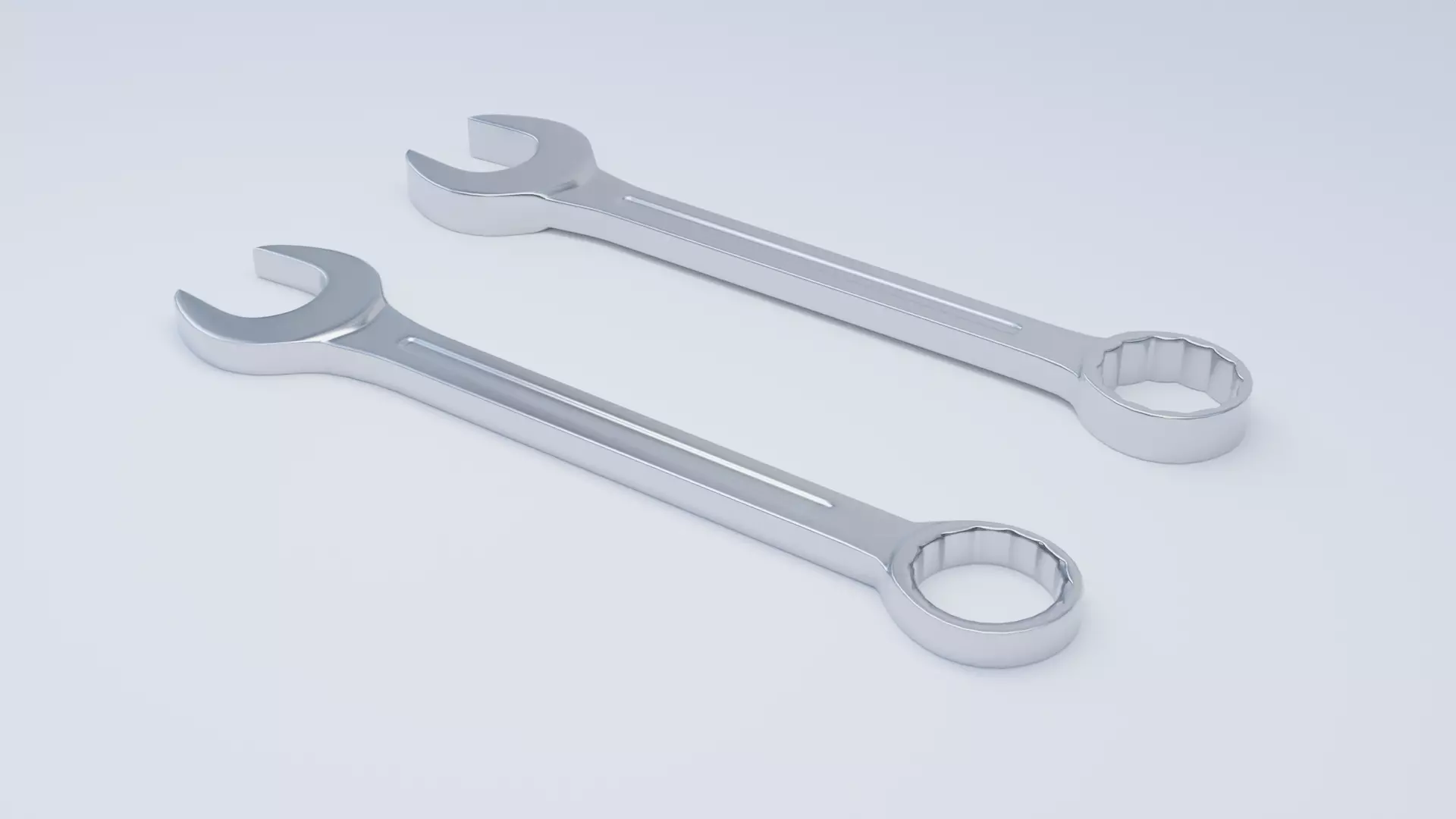Combination Wrench Low-poly 3D model_0
