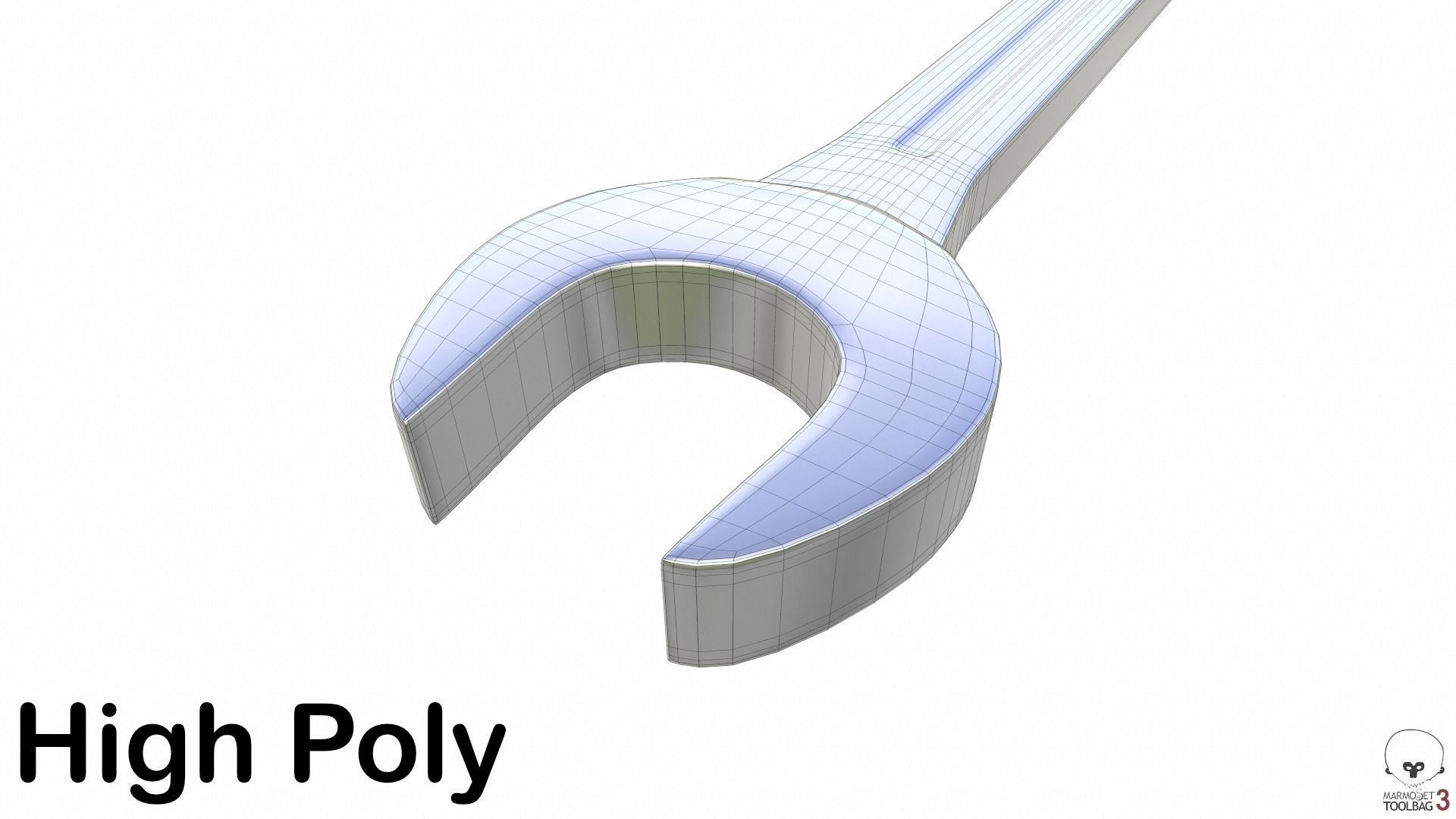 Combination Wrench Low-poly 3D model_13
