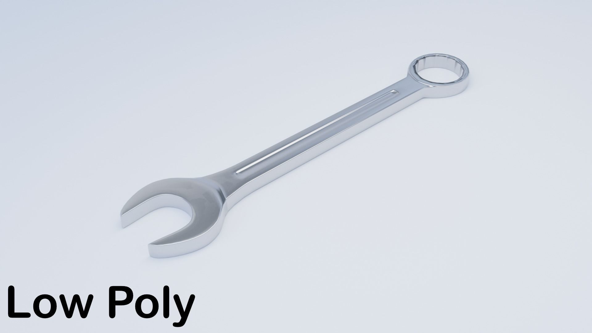 Combination Wrench Low-poly 3D model_8