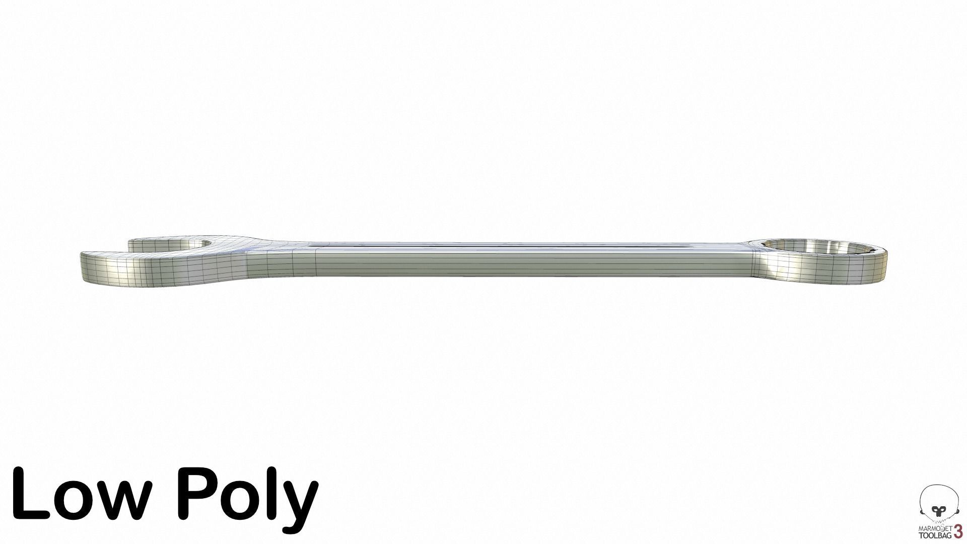 Combination Wrench Low-poly 3D model_20