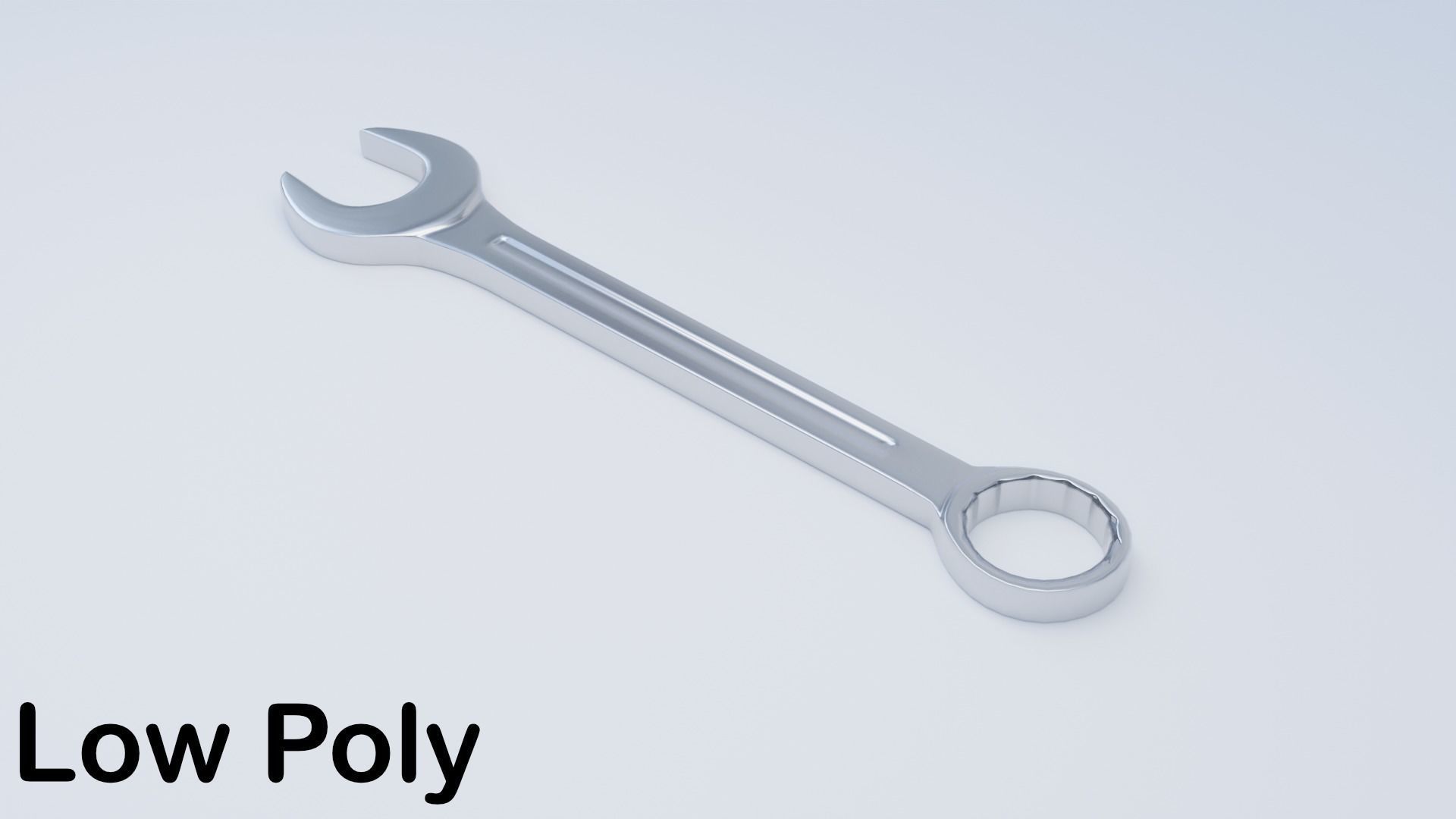 Combination Wrench Low-poly 3D model_9