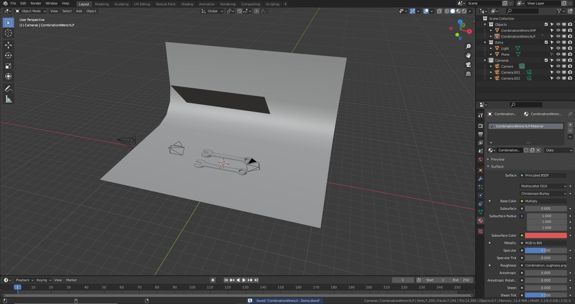 Combination Wrench Low-poly 3D model_22