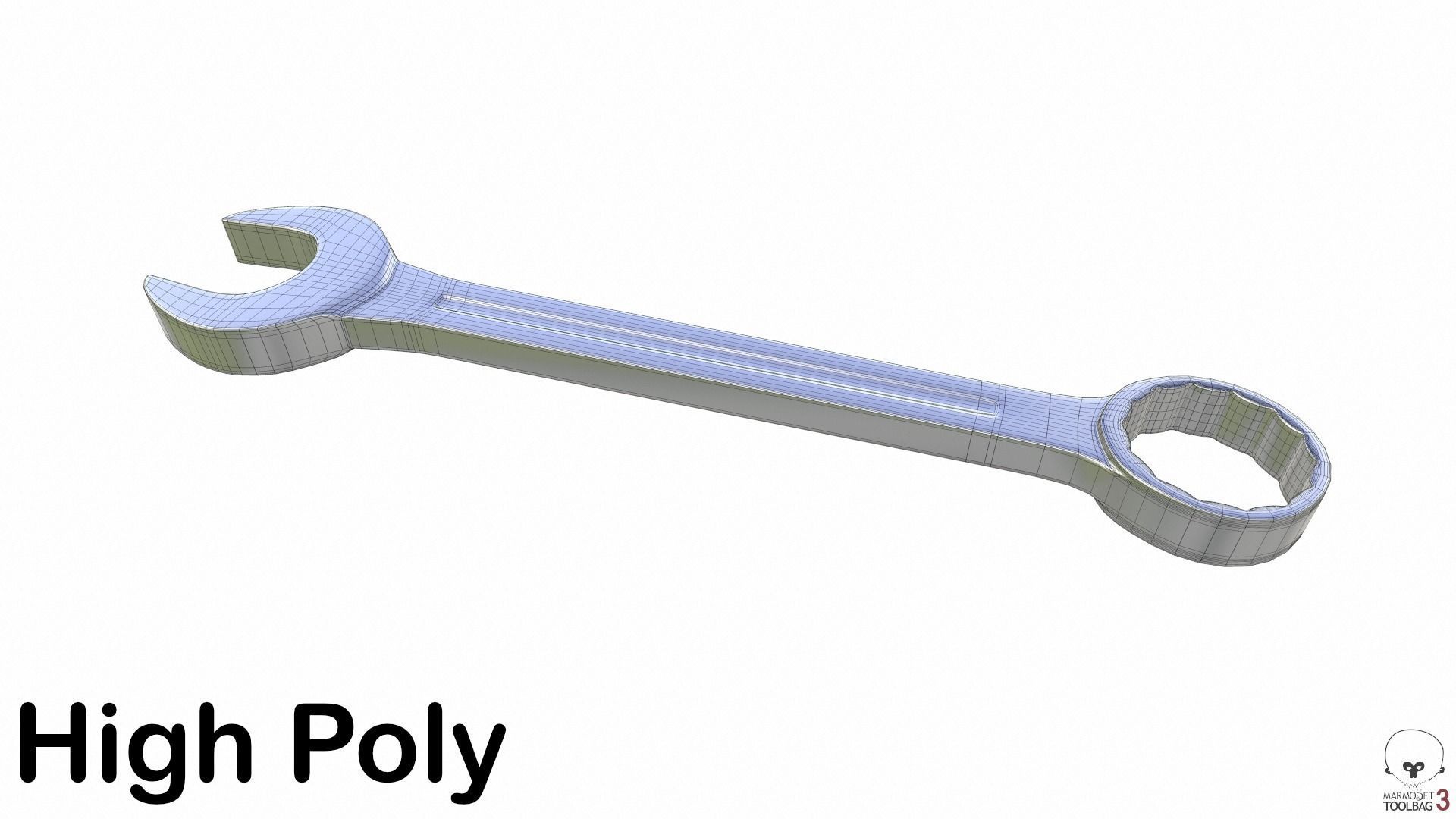 Combination Wrench Low-poly 3D model_12