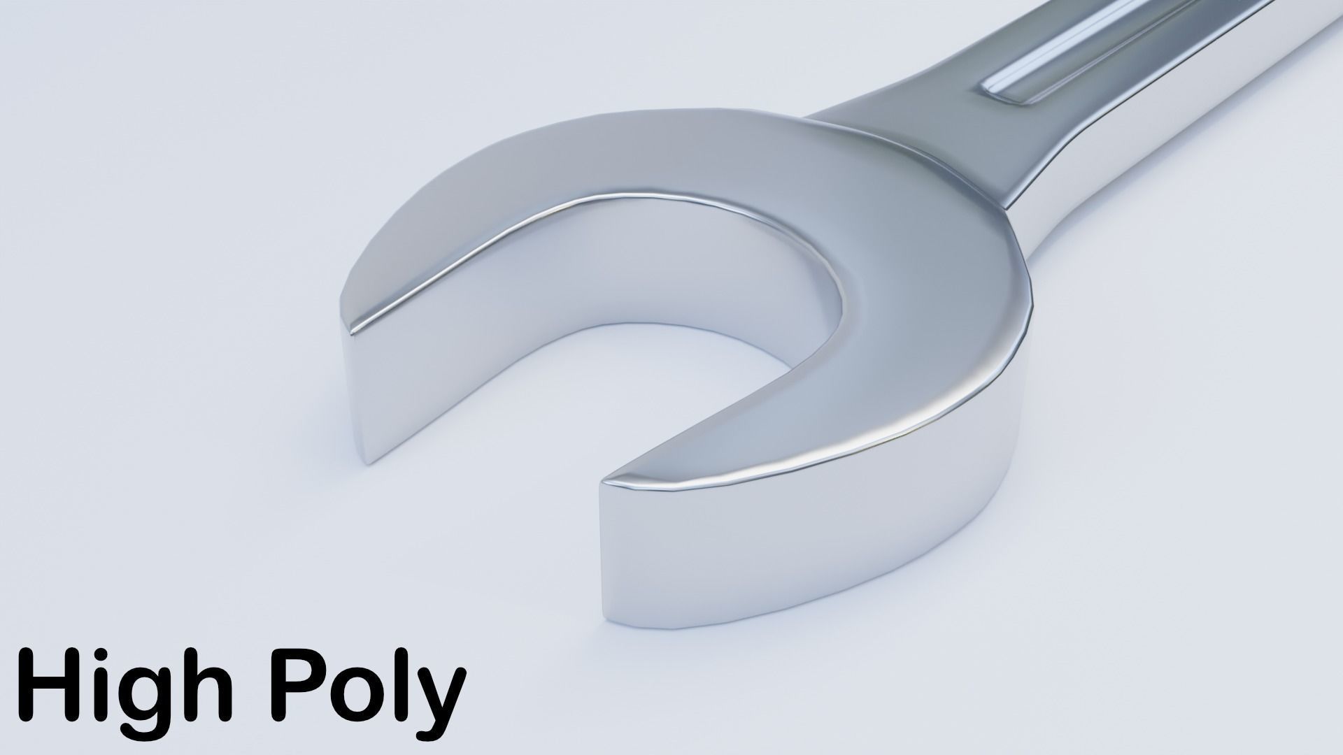 Combination Wrench Low-poly 3D model_6