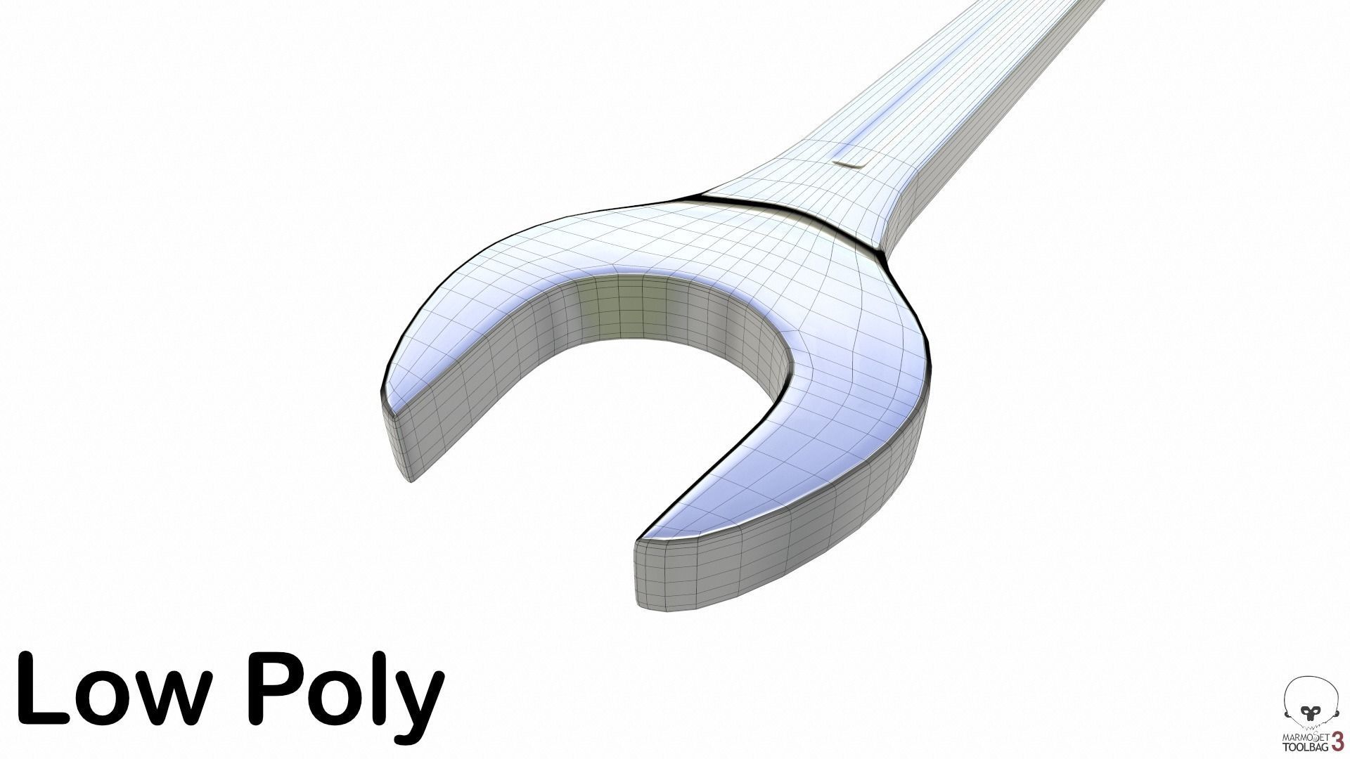 Combination Wrench Low-poly 3D model_18
