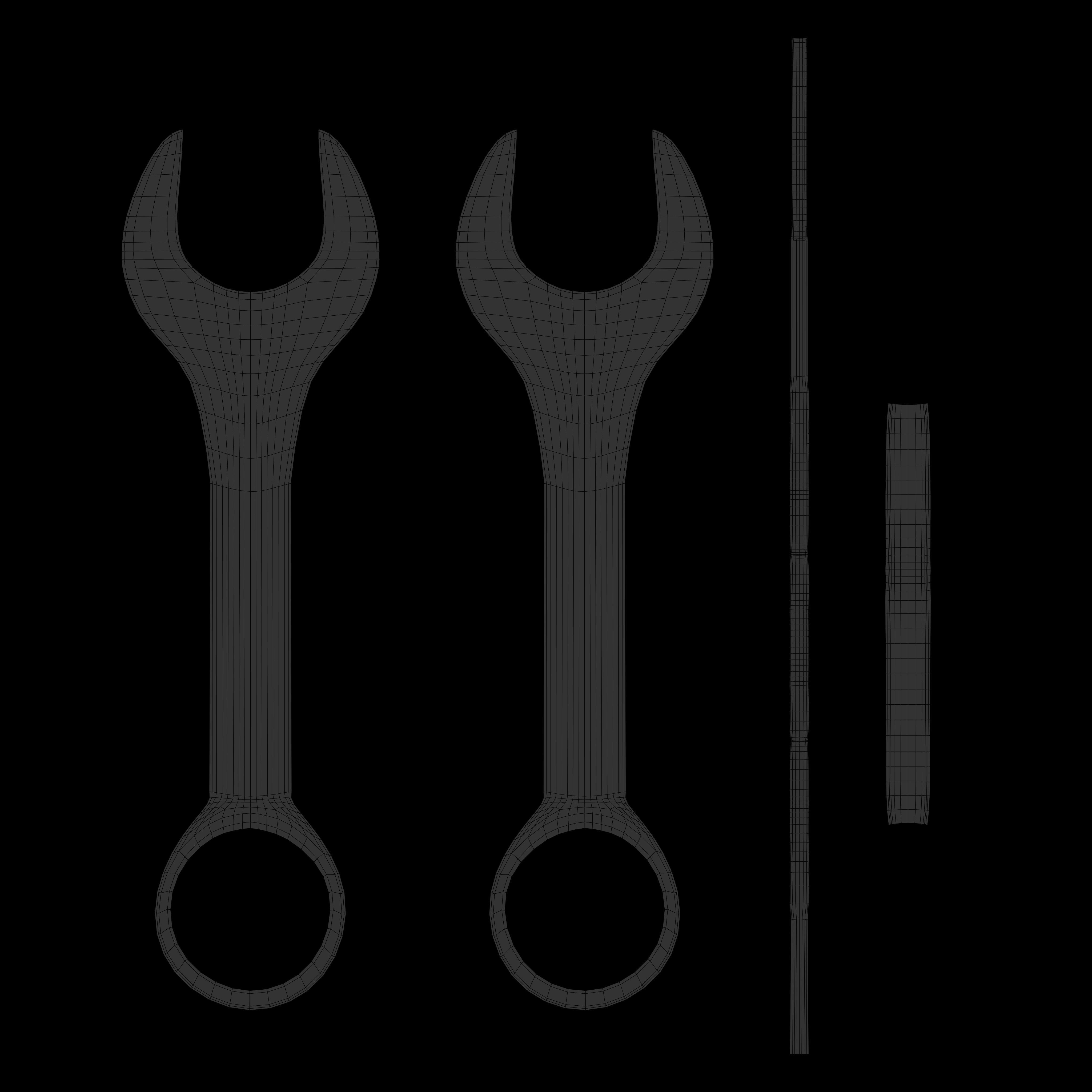 Combination Wrench Low-poly 3D model_27