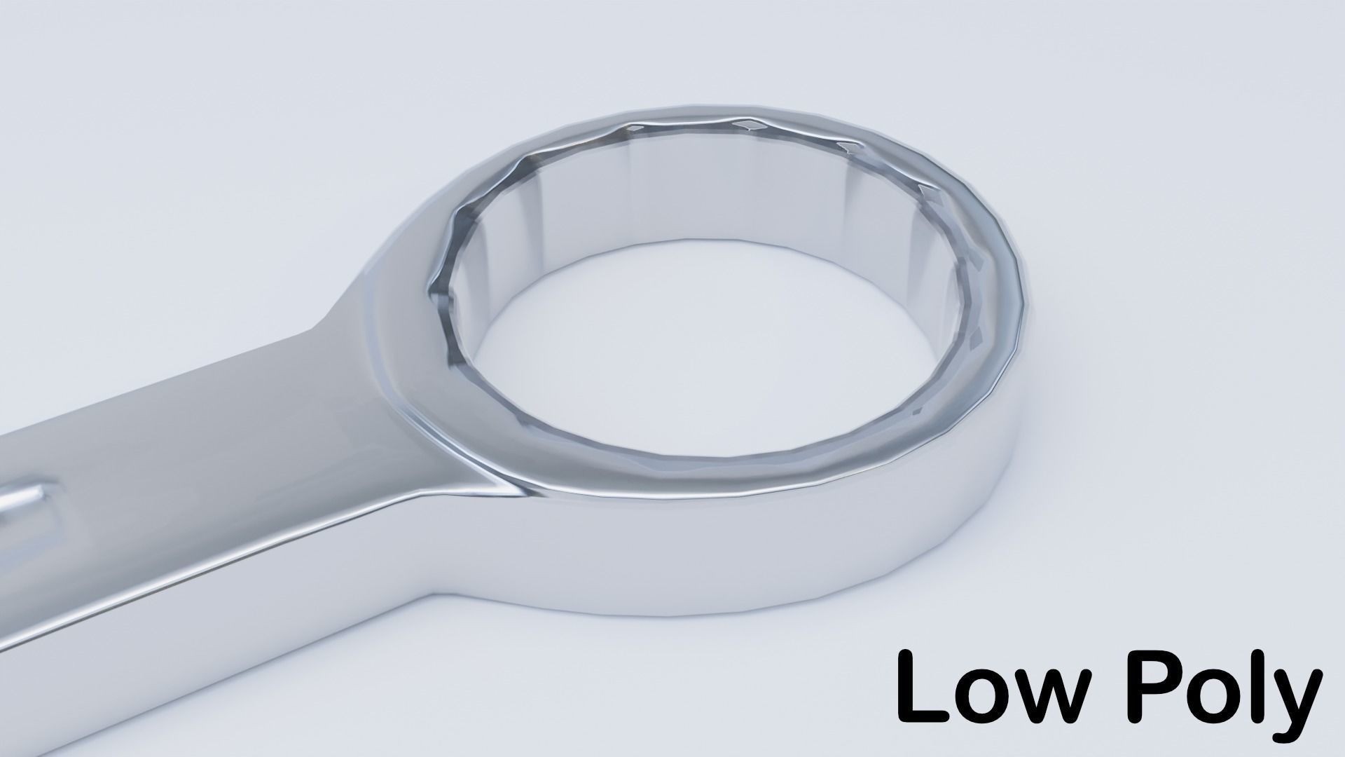 Combination Wrench Low-poly 3D model_11