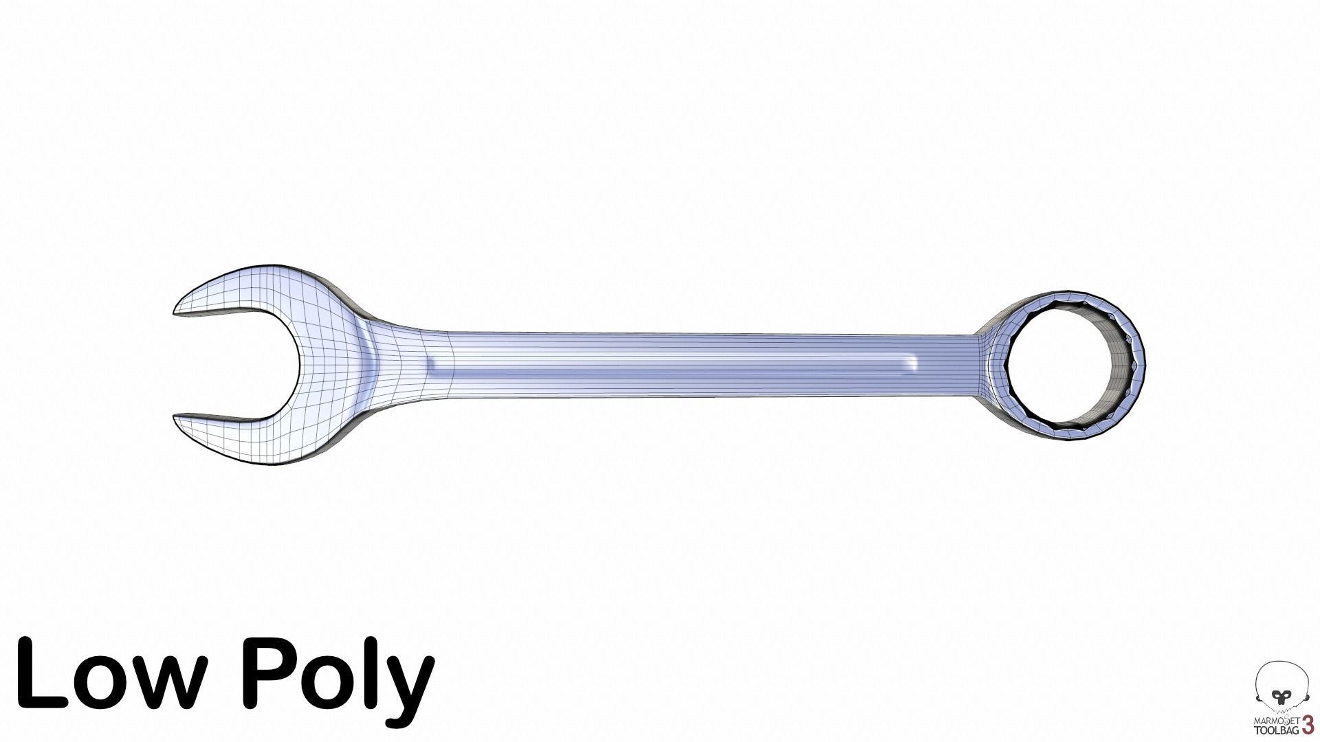 Combination Wrench Low-poly 3D model_21
