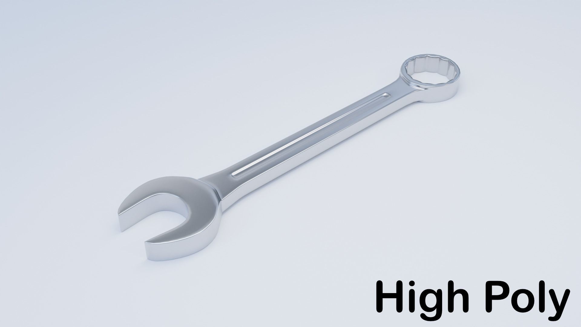 Combination Wrench Low-poly 3D model_5