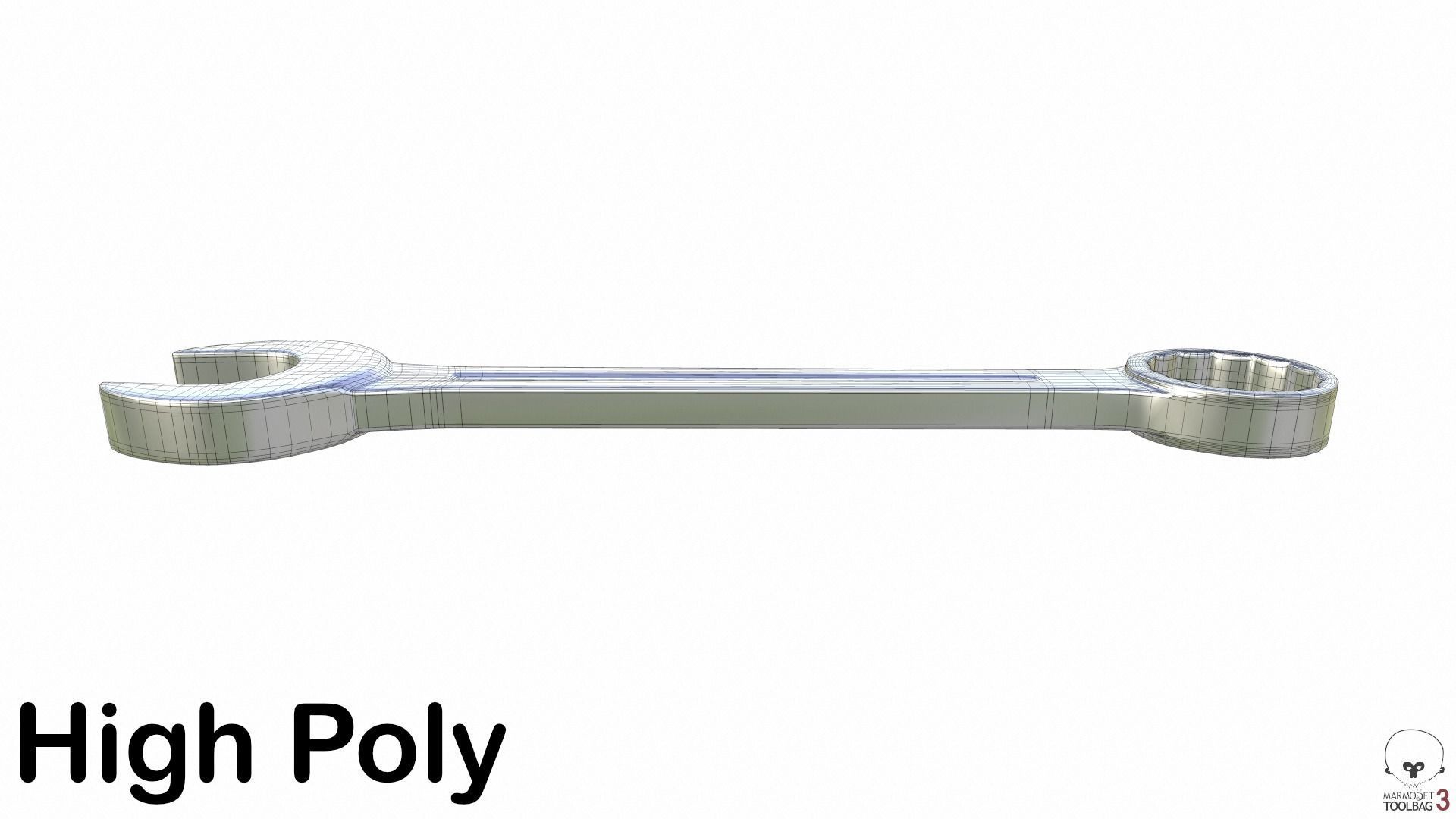 Combination Wrench Low-poly 3D model_15