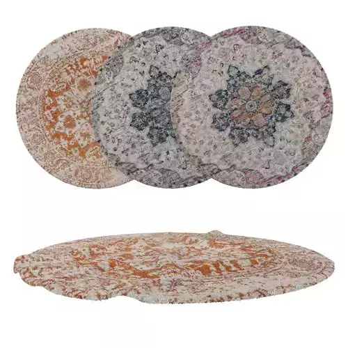 Round Rug Set 157