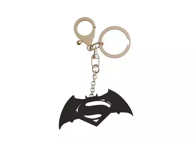 Batman VS Superman keychain 3D model
