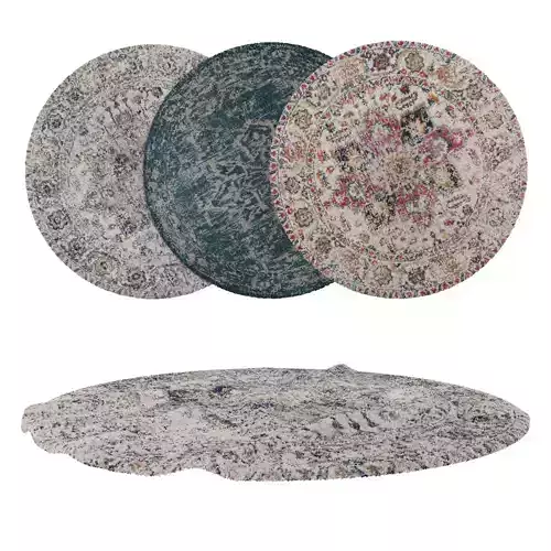 Round Rug Set 159