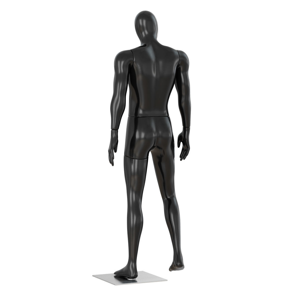 Male mannequin with golden face 70 3D model_4