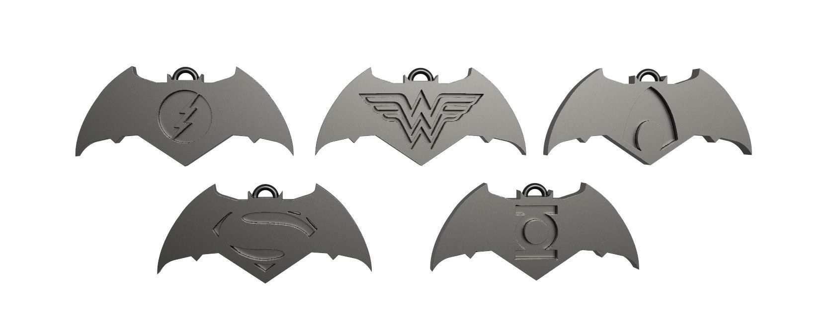 Justice League Keychain 3D print model_1
