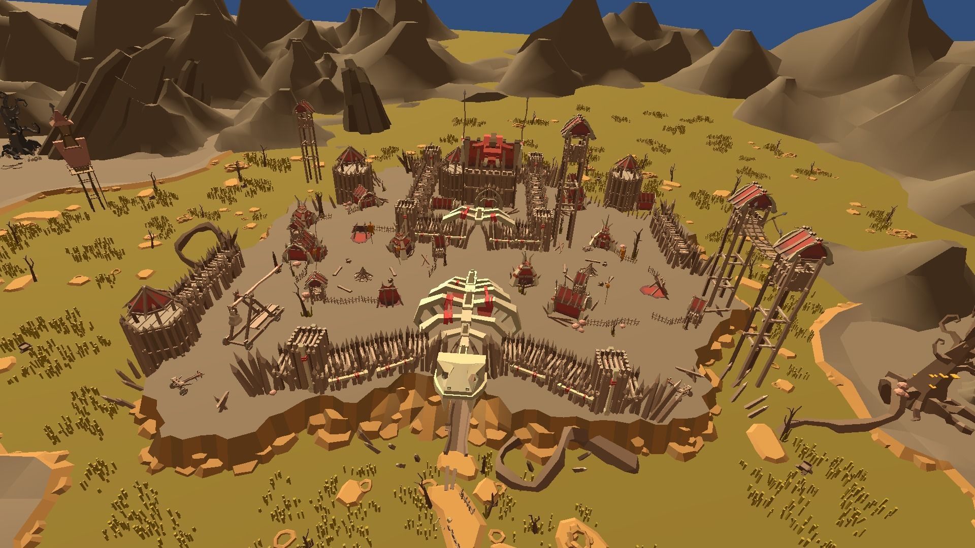 Low Poly Map medieval castle Low-poly 3D model_3