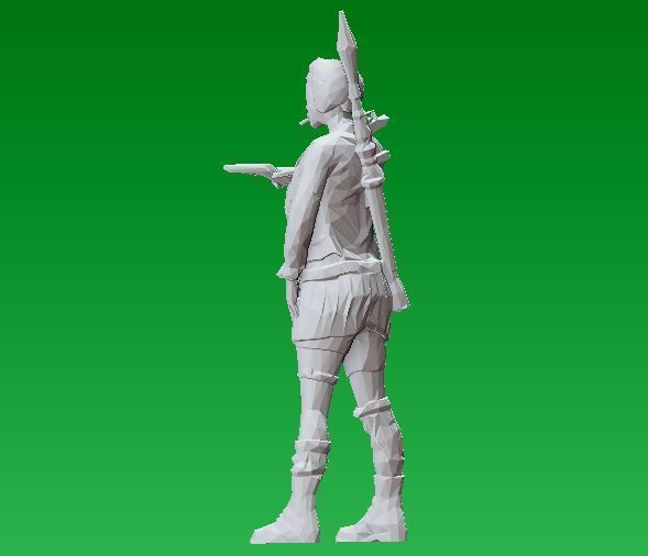 warrior girl soldier Free 3D print model_2
