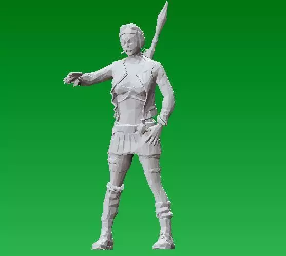 warrior girl soldier Free 3D print model_0
