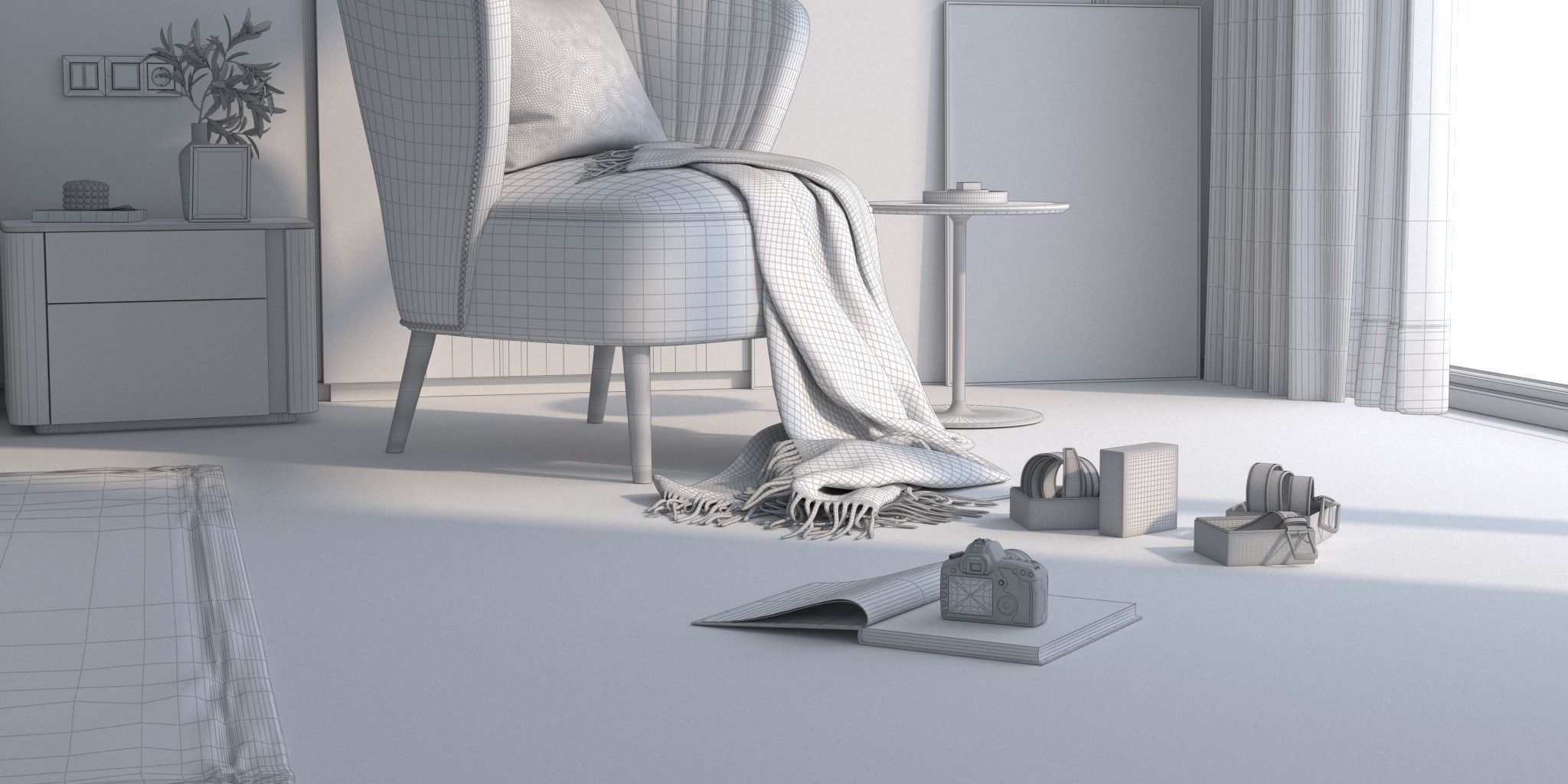 First Bedroom 3D model 3D model_4