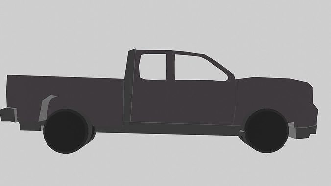Low Poly Truck pickup free VR / AR / low-poly 3D model | CGTrader