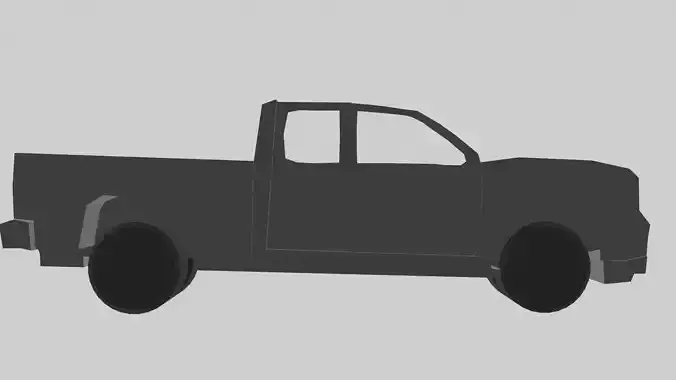 Low Poly Truck pickup Free low-poly 3D model