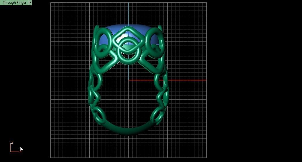 Blue Ring 3D print model_14