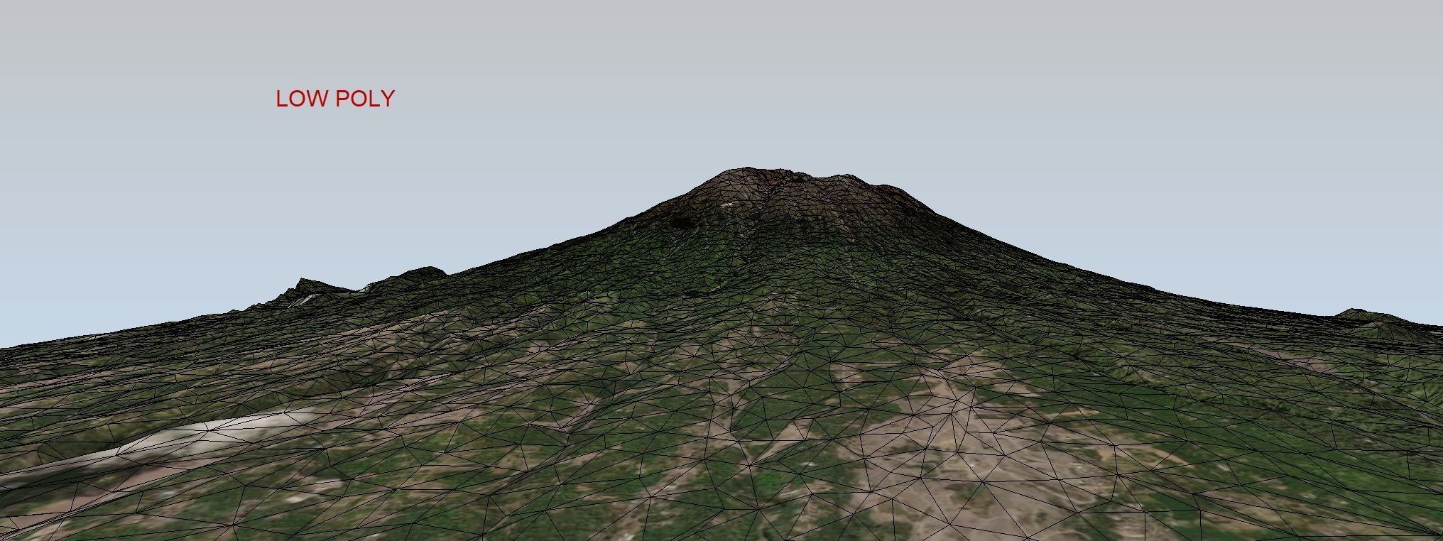 Mount Agung volcano Bali 3d model Low-poly 3D model_1