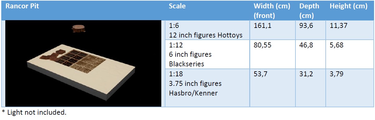 Jabbas Throne Room - Set 1 - Rancor Pit 1-6 scale Hottoys Free 3D print model_22