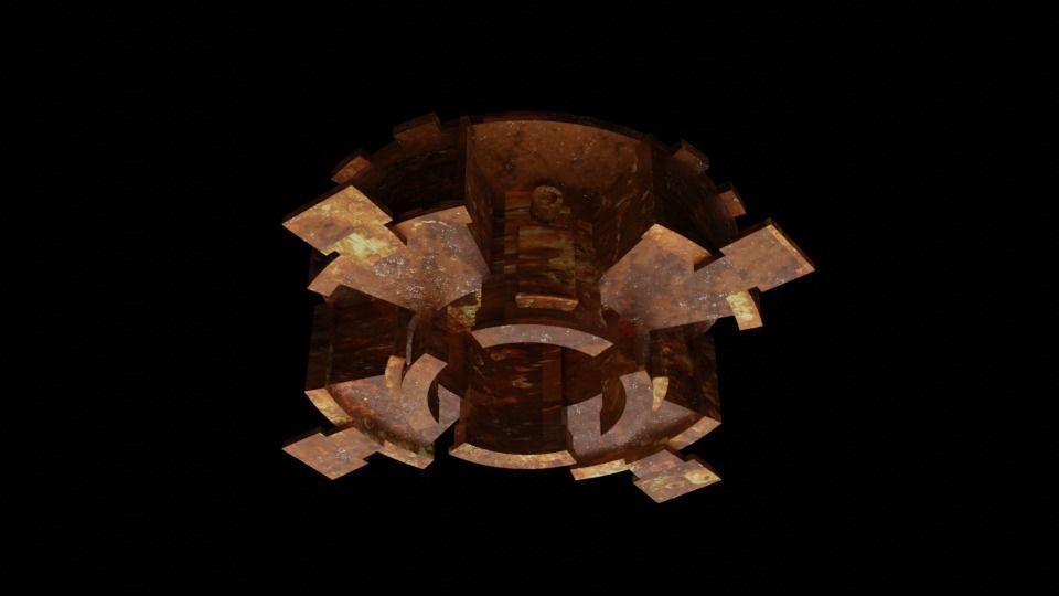 Jabbas Throne Room - Set 1 - Rancor Pit 1-6 scale Hottoys Free 3D print model_15