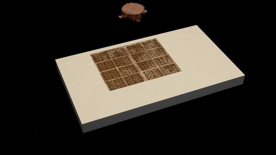 Jabbas Throne Room - Set 1 - Rancor Pit 1-6 scale Hottoys Free 3D print model_3