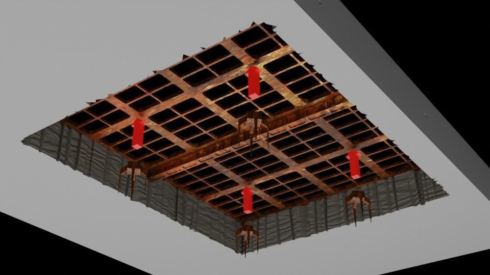 Jabbas Throne Room - Set 1 - Rancor Pit  1-12 scale Blackseries  Free 3D print model_18