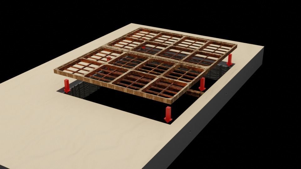 Jabbas Throne Room - Set 1 - Rancor Pit  1-12 scale Blackseries  Free 3D print model_17