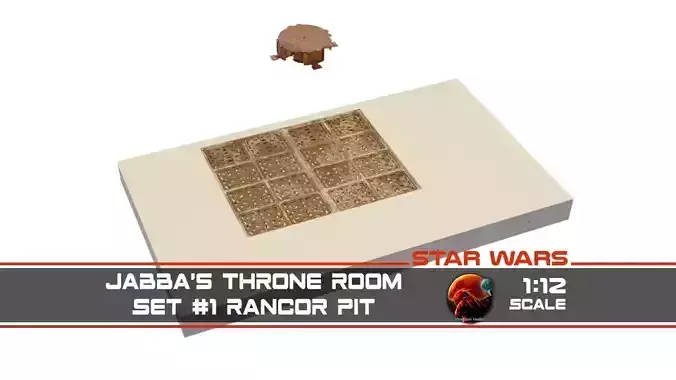 Jabbas Throne Room - Set 1 - Rancor Pit  1-12 scale Blackseries  Free 3D print model