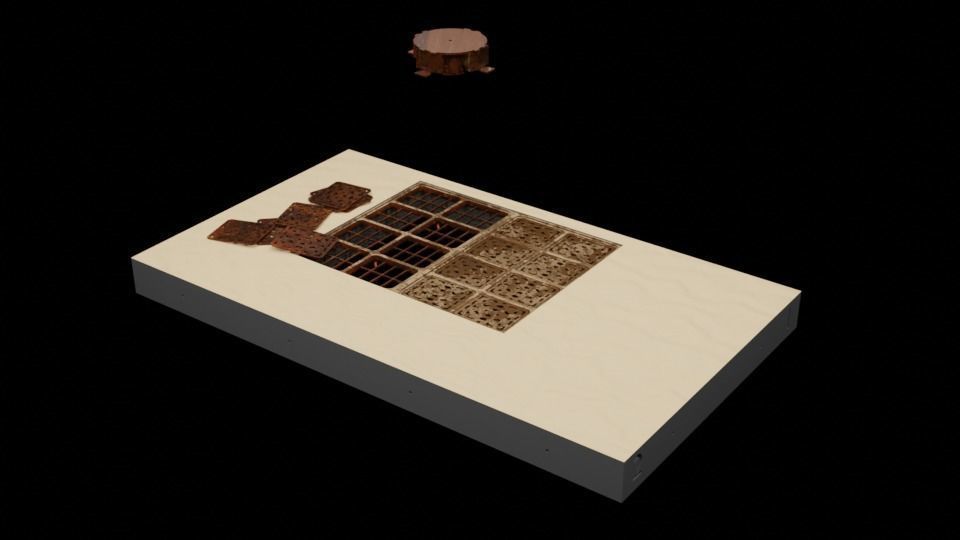 Jabbas Throne Room - Set 1 - Rancor Pit  1-12 scale Blackseries  Free 3D print model_2