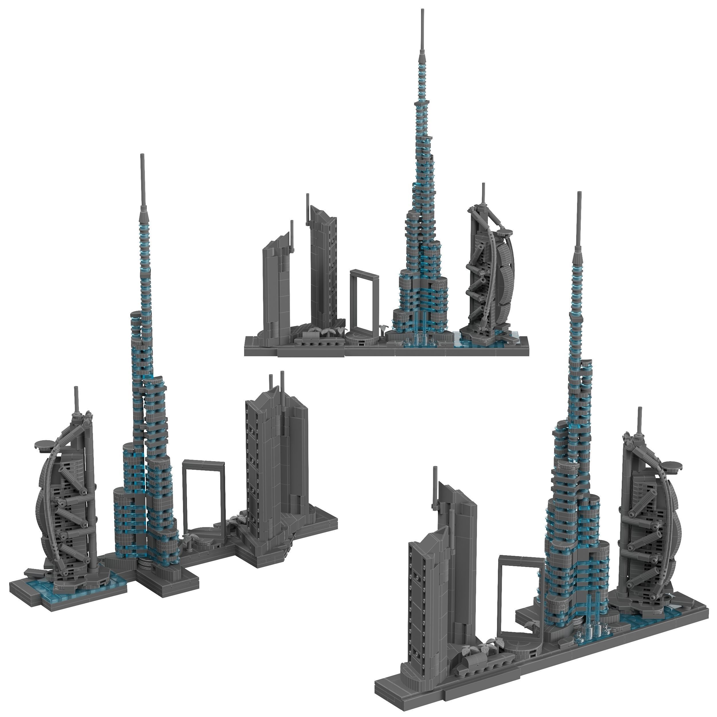 Lego Architecture Skyline - 21052 Dubai 3D model_1